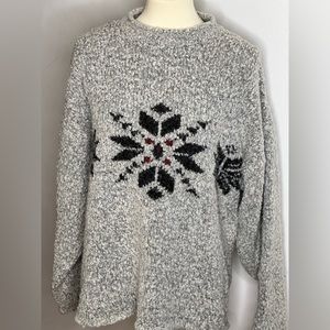 Vintage Concrete Snowflake Oversized Sweater